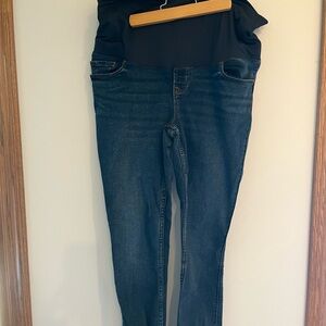 Maternity Old Navy Dark Blue Skinny Jeans for Women